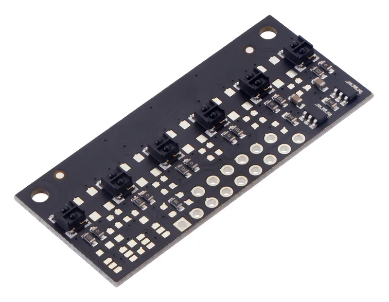 QTRX-MD-06A Reflectance Sensor Array: 6-Channel, 8mm Pitch, Analog Output, Low Current