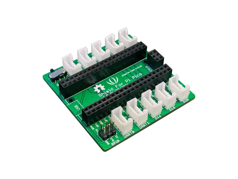 Grove Shield for Pi Pico - All female headers output, Grove interface for 2× I2C, 2× UART, 3× Digital, 3× Analog, Power Switch, 1x SPI, SWD Debug Interface