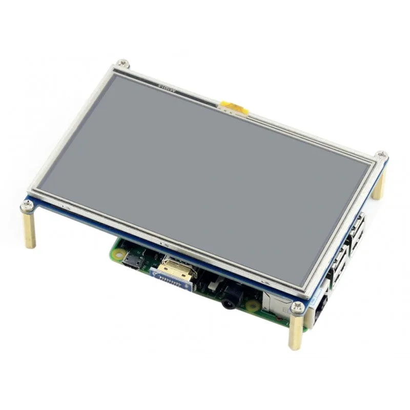 Waveshare Raspberry Pi用5インチHDMI接続 抵抗膜式タッチディスプレイ（800 x 480）