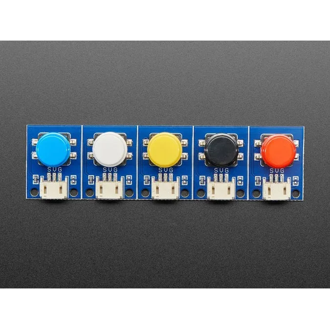 STEMMA Wired Tactile Push-Button Pack - 5 Color Pack