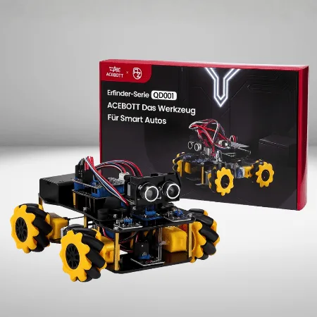 STEM Roboterauto-Starterkit, Mecanum-Wheels mit ESP32-Controller-Board | Unterstützt Arduino und ACECode Programmierung