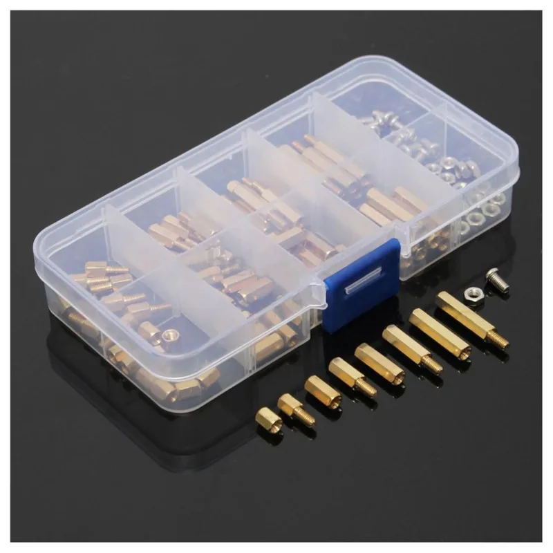 120Pcs M2.5 Male Female Brass Standoff Spacer set 10x M2.5 6mm Brass Female-Female Spacers