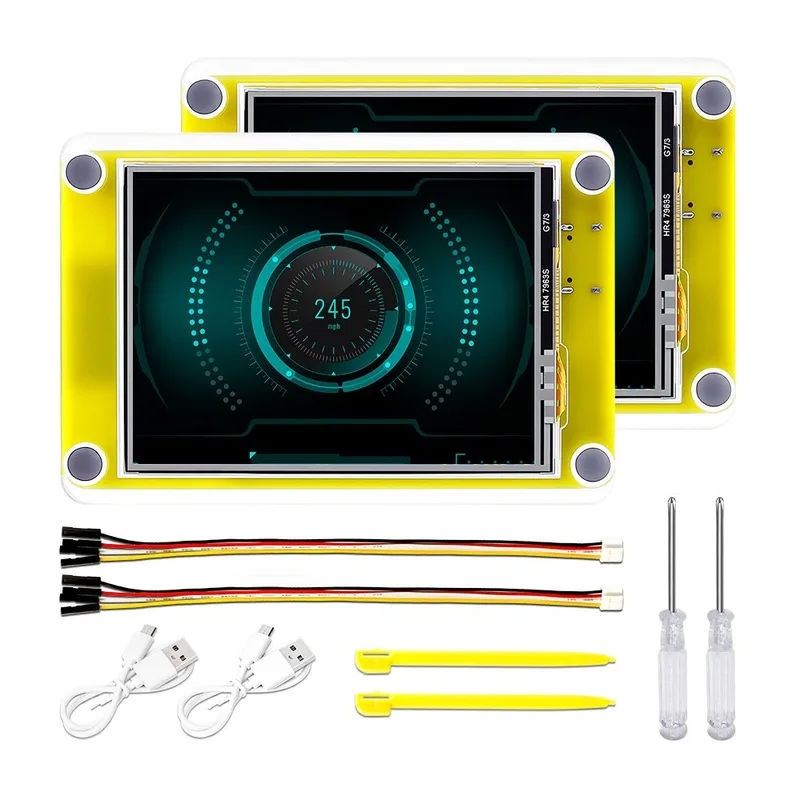 2 PACK 2.4inch ESP32 Solo Miner LCD Display Cryptocurrency Solo Miner with 1000KH/s Hashrate and Built-in WiFi and BLE