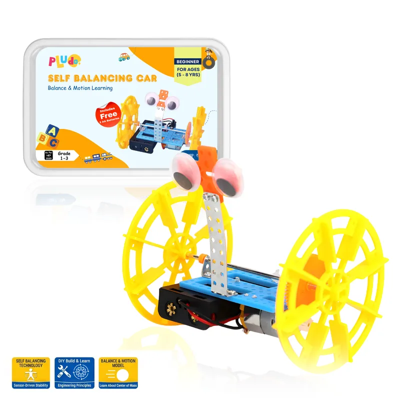 Pludo Self Balancing Car – Balance & Motion Learning DIY Kit for Kids Ages 5–8 | Grade 1-3