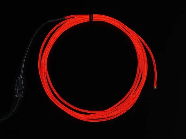 EL wire starter pack - Red 2.5 meter (8.2 ft)