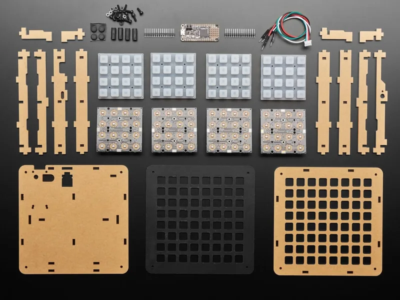 Adafruit 8x8 NeoTrellis Feather M4 Kit Pack