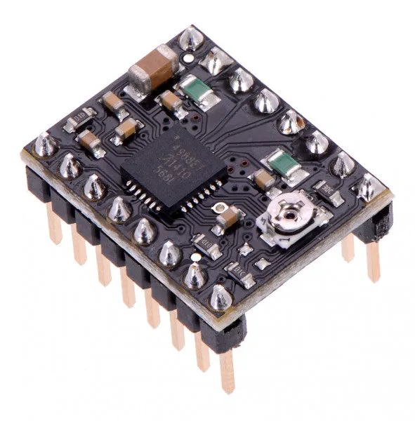 Pololu A4988 Stepper Motor Driver Carrier, Black Edition (Header Pins Soldered)