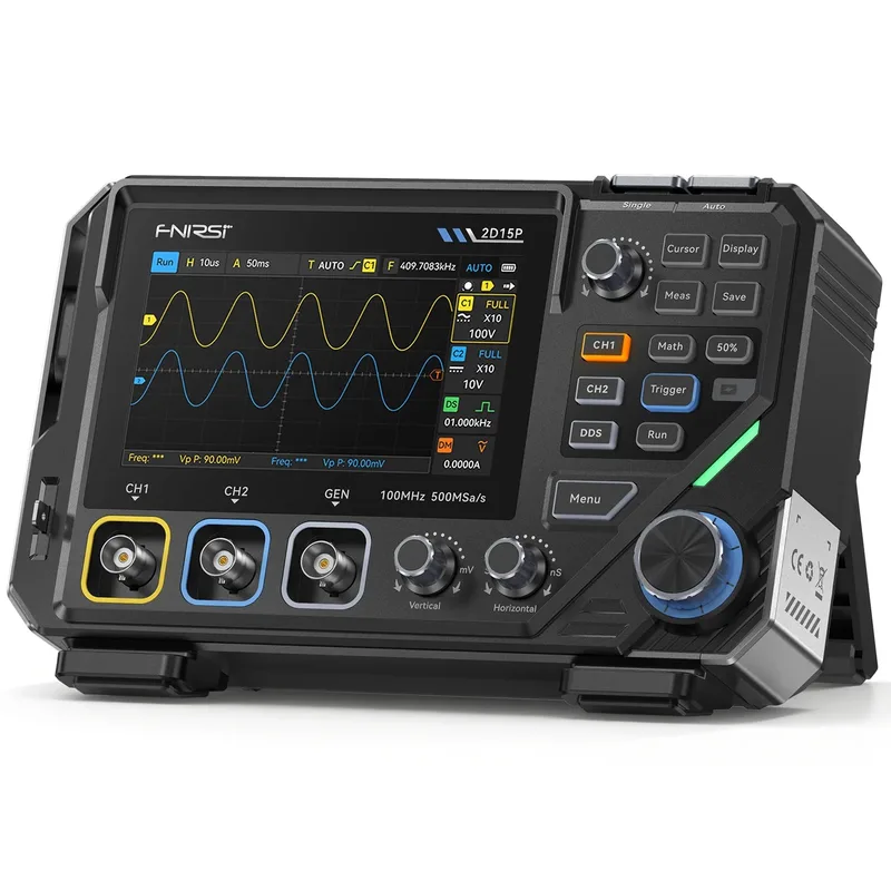 FNIRSI® 2D15P 3-in-1 Benchtop 2CH 100MHz Phosphor Oscilloscope Multimeter