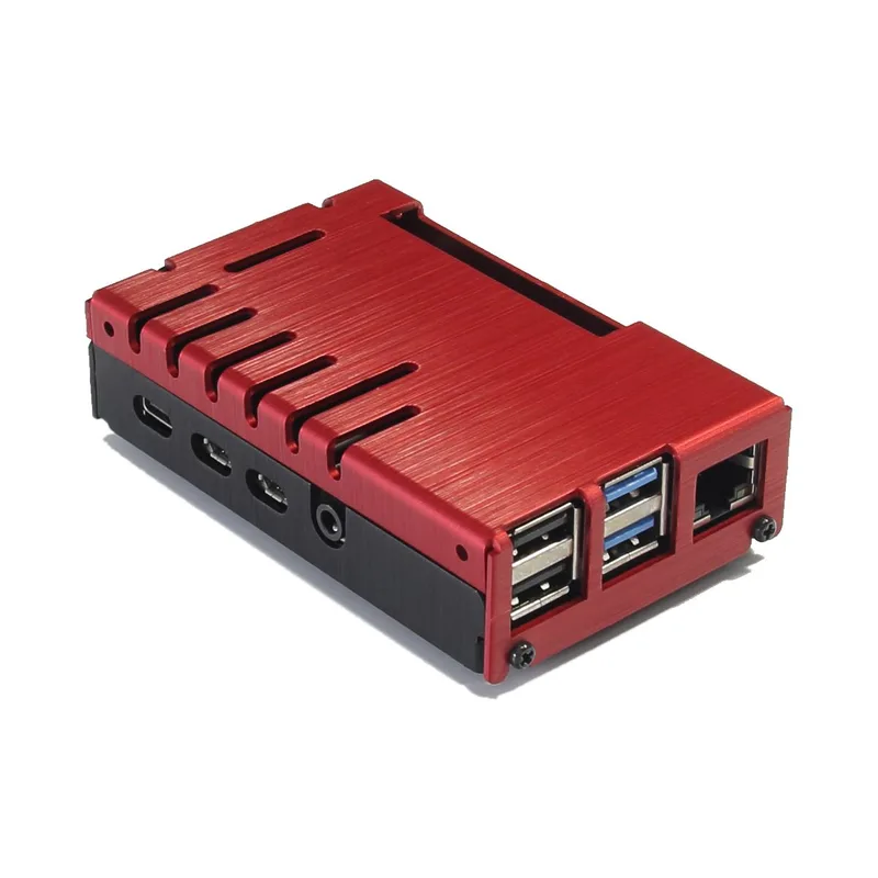 Raspberry Pi 4用アルミケース 赤