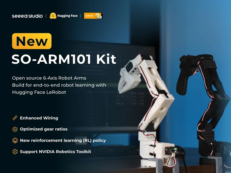 [New] SO-ARM101 Low-Cost AI Arm Servo Motor Kit for LeRobot (Without 3D Printed Parts)