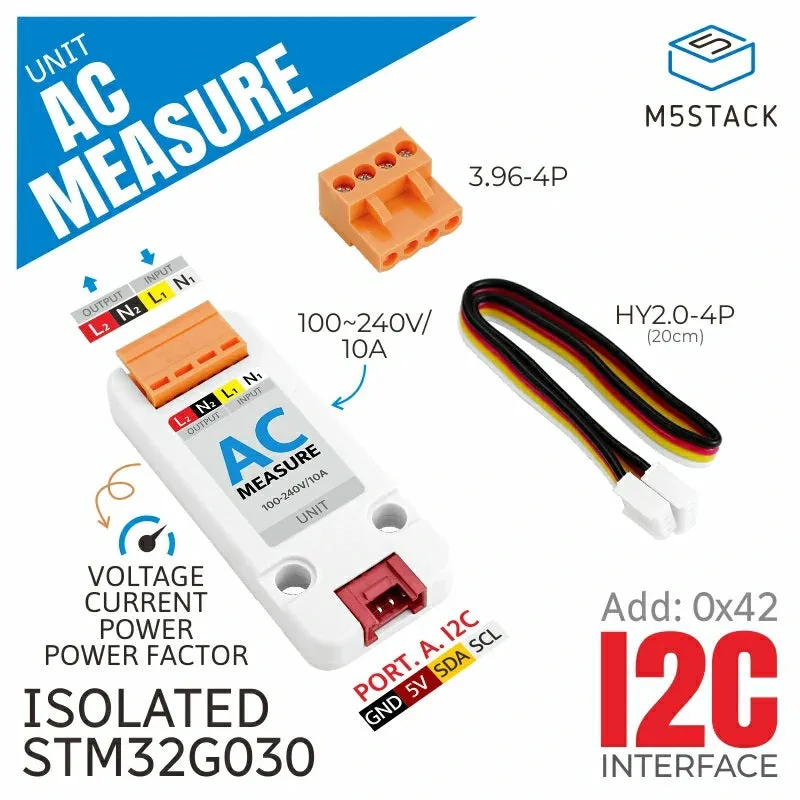 M5Stack用AC電源測定ユニット（HLW8032）