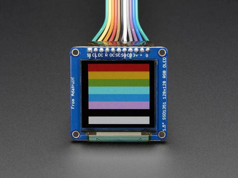 OLED Breakout Board - 16-bit Color 1.5" w/microSD holder