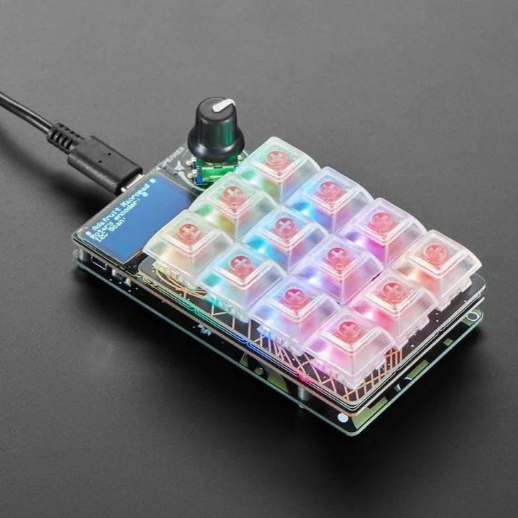 Adafruit MacroPad RP2040 スターターキット - 3x4キーボード+エンコーダ+ OLED