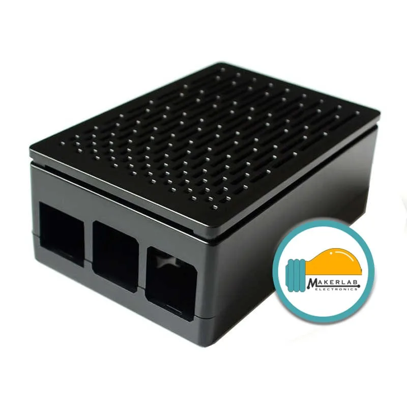 Raspberry Pi 4 Black Case with Fan Mount
