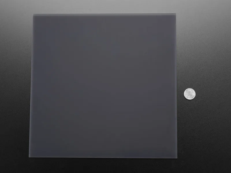 Black LED Diffusion Acrylic Panel 12" x 12" - 0.1" / 2.6mm thick