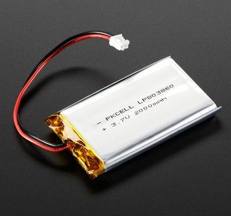 PKCell 2000mAh Lithium Ion Battery - 3.7v LP803860