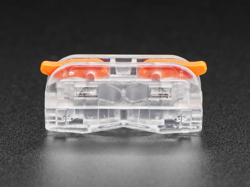 Snap Action 1-to-1 Wiring Block Connector - Pack of 5 Clear PCT-2-1M