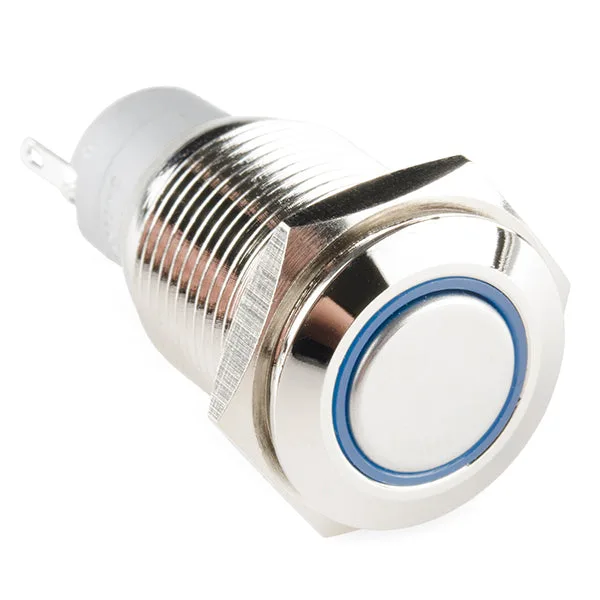 Metal Pushbutton - Latching (16mm, Blue)
