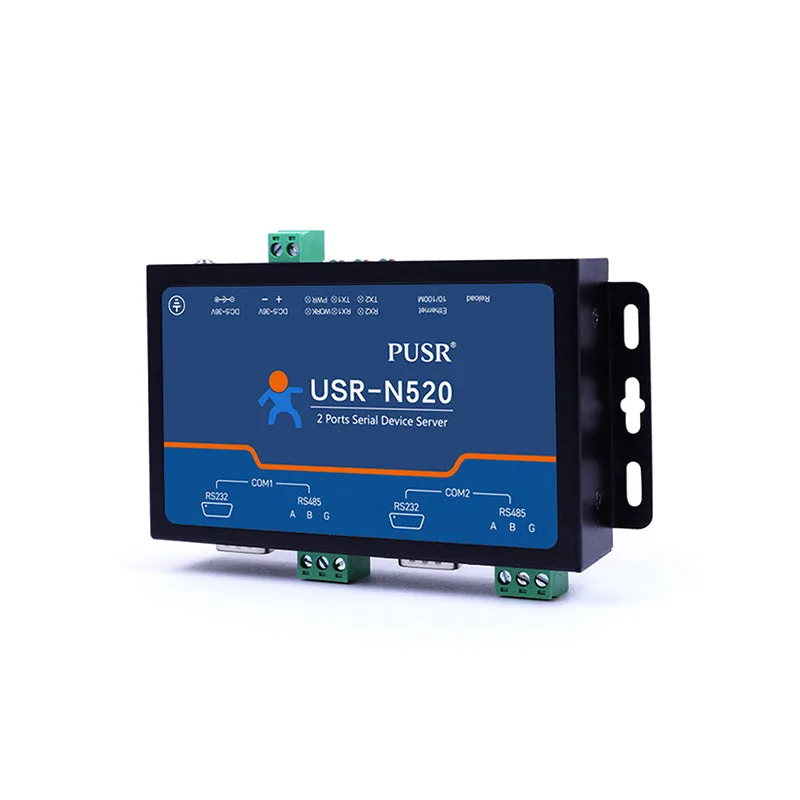 USR-N520 H7-6 Industrieller 2-Port RS232/RS485 zu Ethernet Konverter