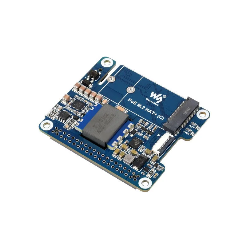 Waveshare Raspberry Pi 5用PCIe - M.2 NVMe/PoE変換HAT+（C）