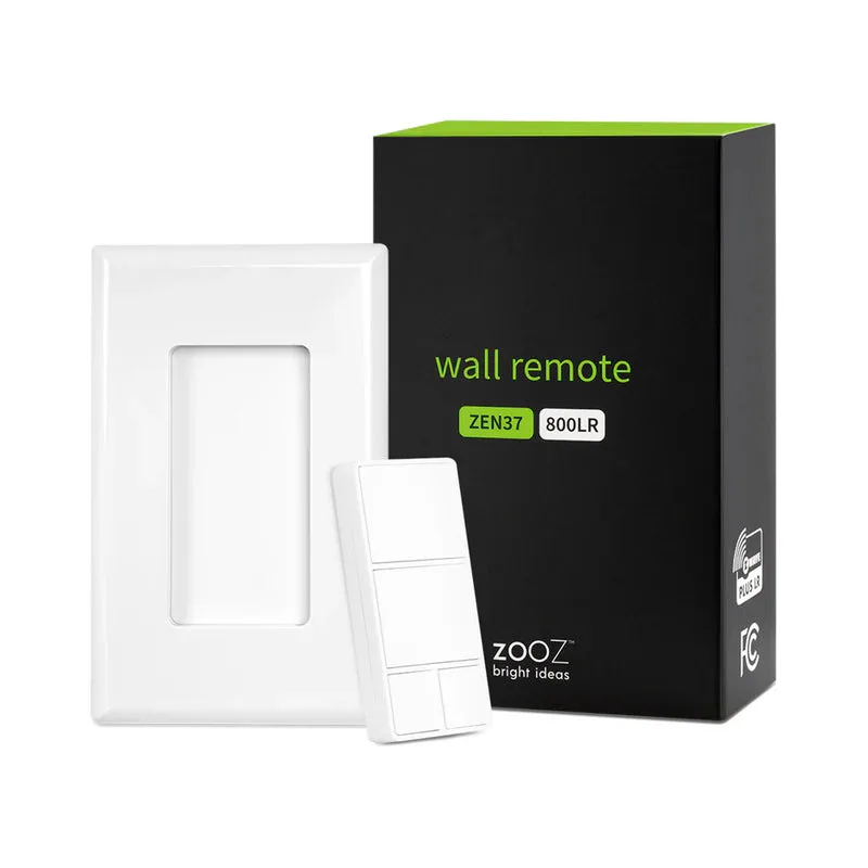 Zooz 800 Series Z-Wave Long Range Wall Remote ZEN37 800LR (Battery Powered)
