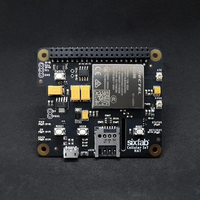 Raspberry Pi Cellular IoT HAT – LTE-M & NB-IoT & eGPRS