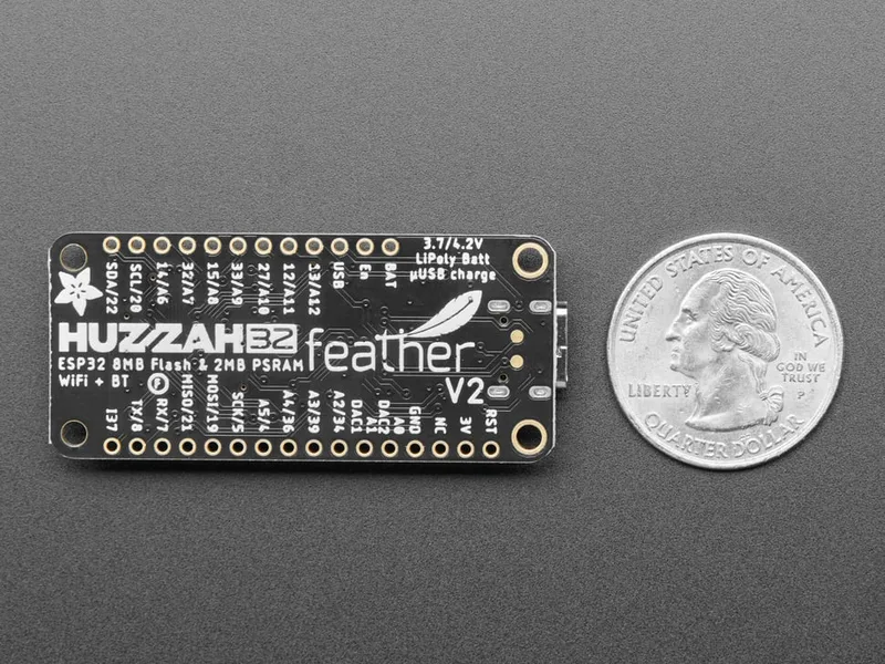 Adafruit ESP32 Feather V2 w.FL Antenna -  8MB Flash + 2 MB PSRAM STEMMA QT