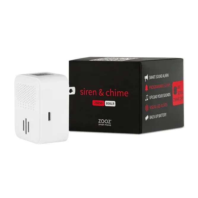 Zooz Z-Wave Long Range Siren & Chime ZSE50 800LR
