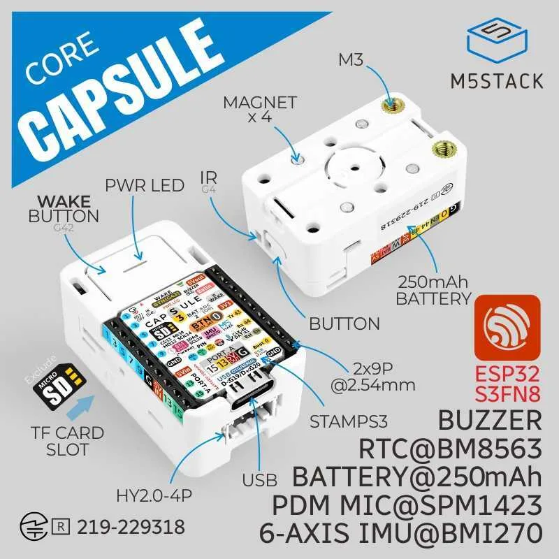M5Capsule（M5Stamp S3搭載）