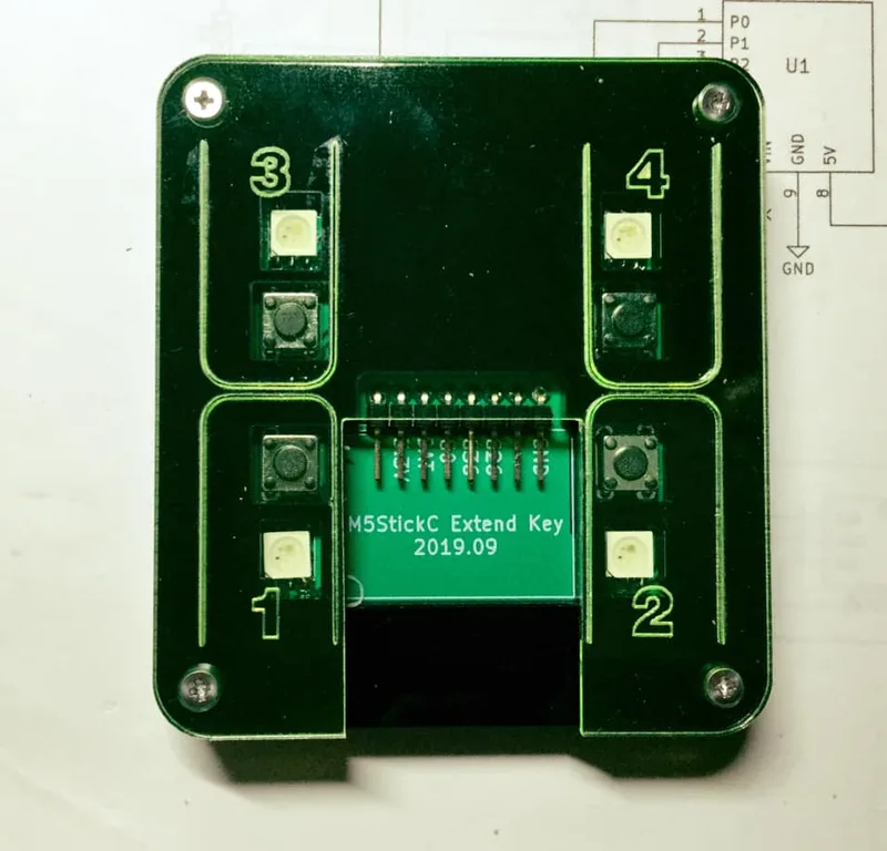 M5StickC用拡張キーデバイス４- M5STICKC-4KEY