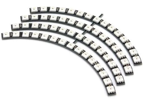Ring with 60 RGB WS2812 LEDs and integrated driver