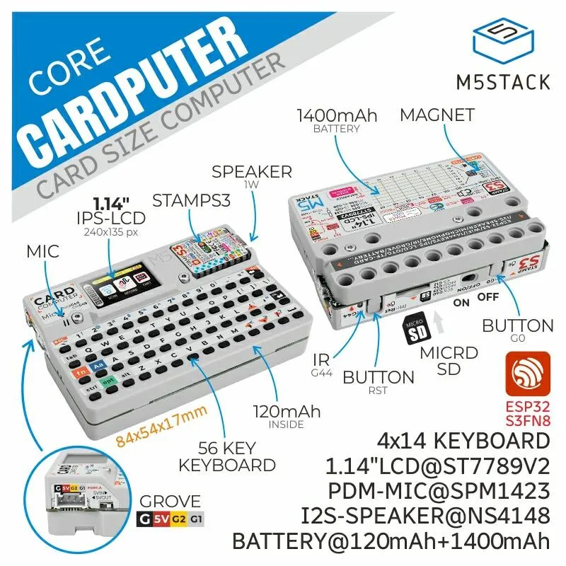 M5Stack Cardputerキット（M5StampS3付属）--販売終了