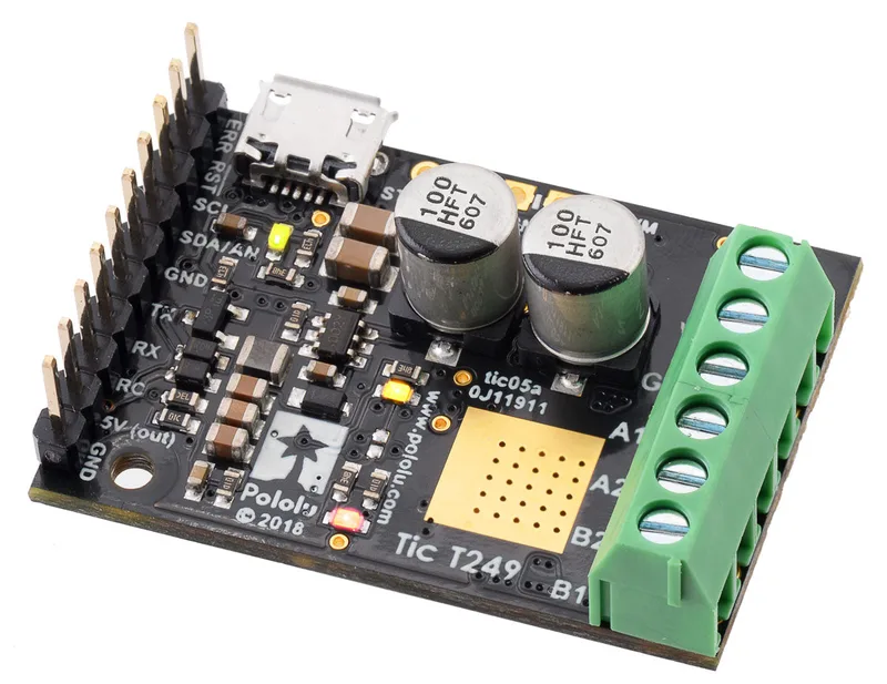 Tic T249 USB Multi-Interface Stepper Motor Controller (Connectors Soldered)