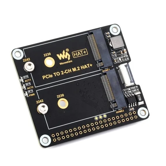 Raspberry Pi 5用 2ch M.2 SSD HAT+