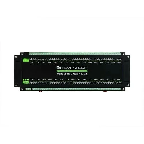 Modbus RTU 32-Ch Relay Module, RS485 Interface, With Multiple Isolation Protection Circuits