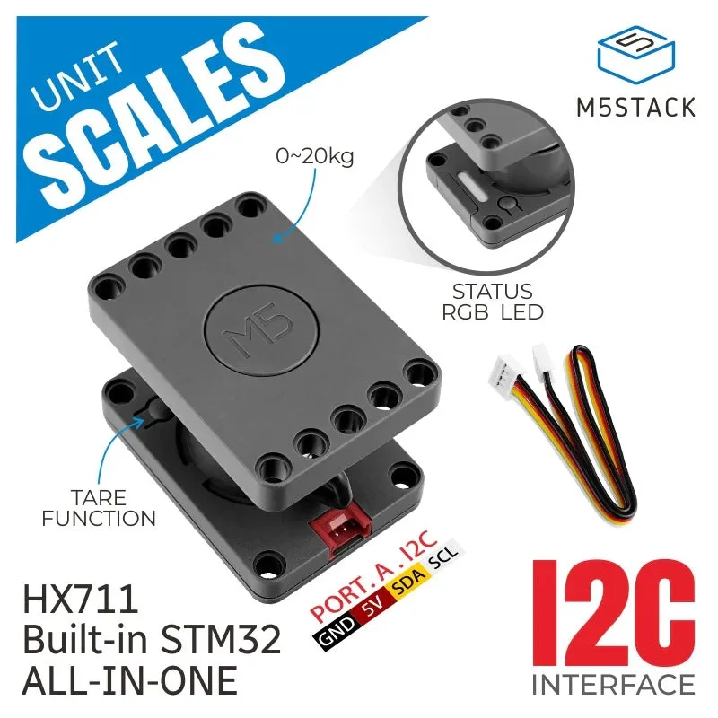 M5Stack用計量ユニット 20kgレンジ（HX711）