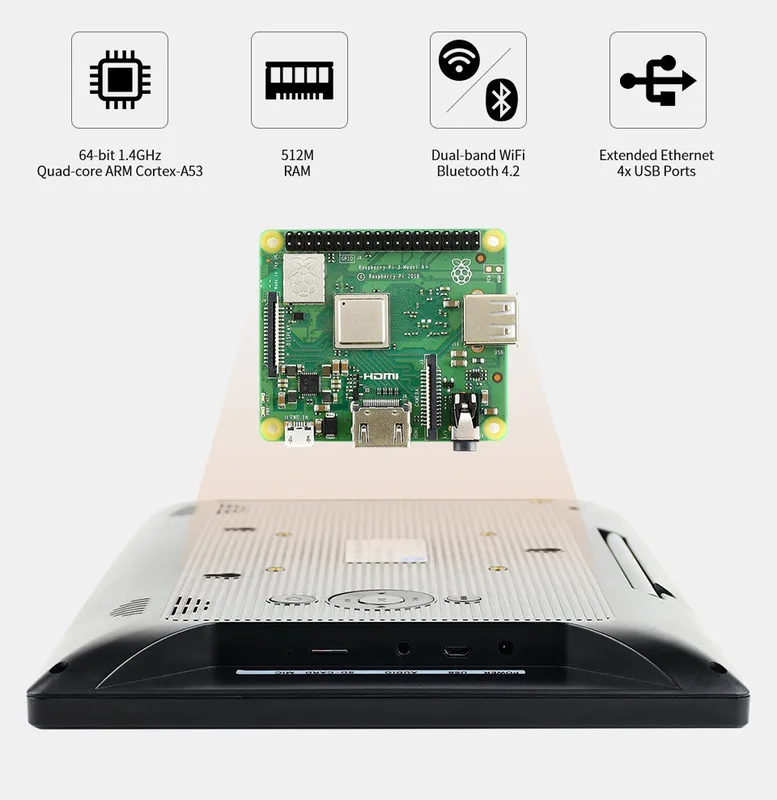 Waveshare 17554 - 13,3" Magic Mirror Display inkl. Raspberry Pi 3 A+