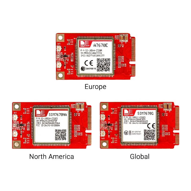 SIM7670 4G Module with Mini PCIe Interface, Global/NA/EU Frequency Band Optional