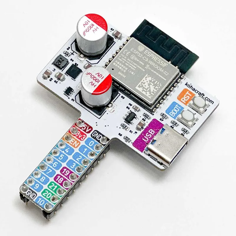 電池2～3本で動作するESP32-C3ボード