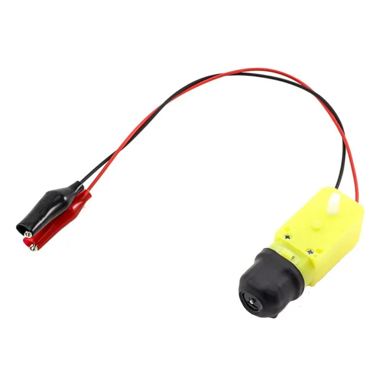 In-Line Geared TT Hobby Motor with Wires - Croc Clips