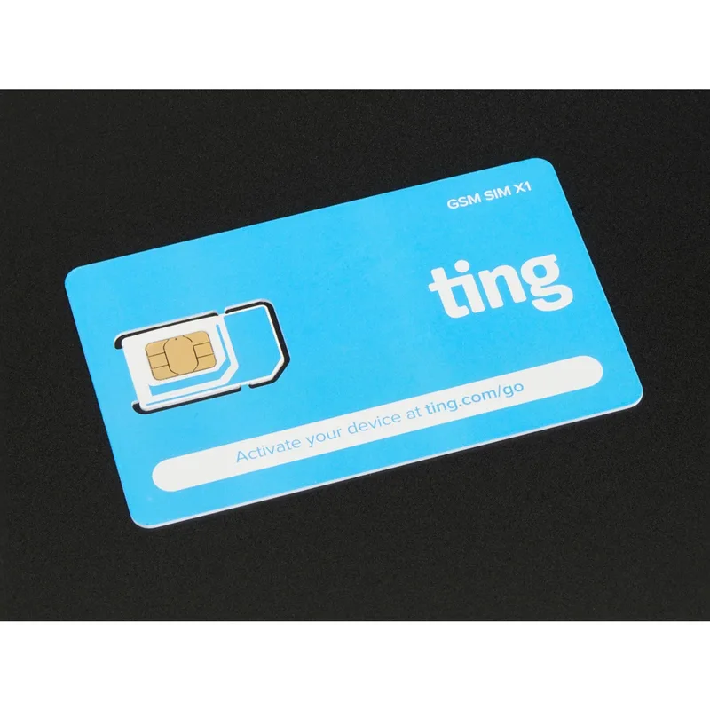GSM 2G SIM Card from Ting  Adafruit - Data/Voice/Text USA Only