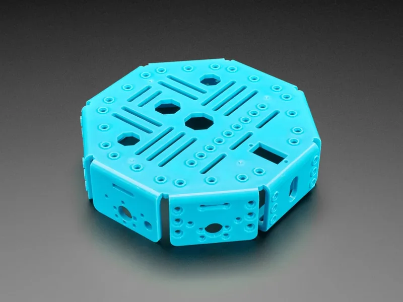 Octagon Chassis Frame - Blue Plastic - 16cm x 16cm x 4cm