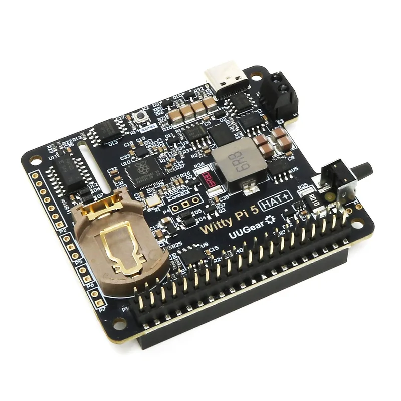 Witty Pi 5 HAT+ Real-Time Clock and Power Management for Raspberry Pi