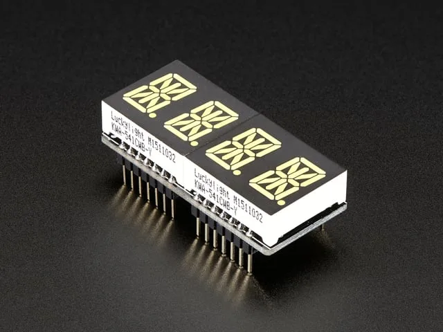 Adafruit 0.54" Quad Alphanumeric FeatherWing Display - White