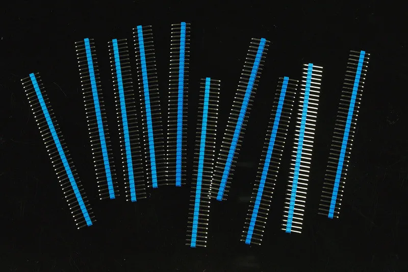 40 Pin Headers 0.1" - Straight (Blue) (10 Pcs )