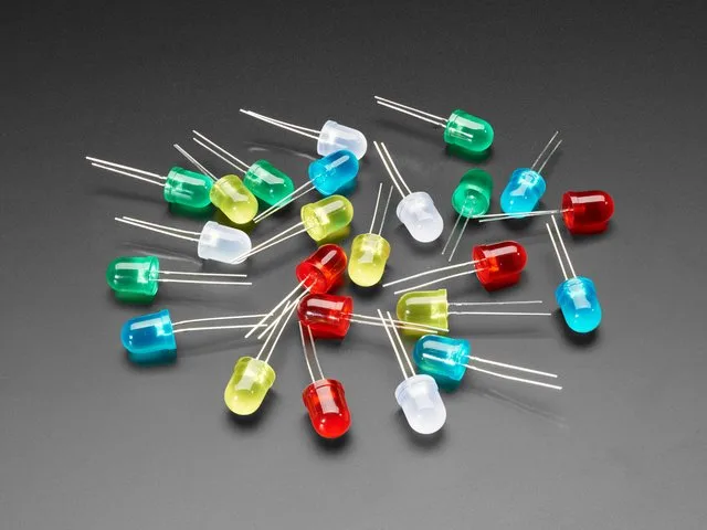 Diffused 10mm LED Pack - 5 LEDs each in 5 Colors - 25 Pack