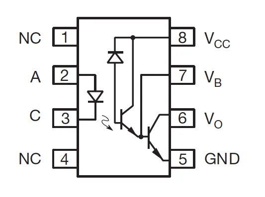 6N138 - Optocoupler with Darlington