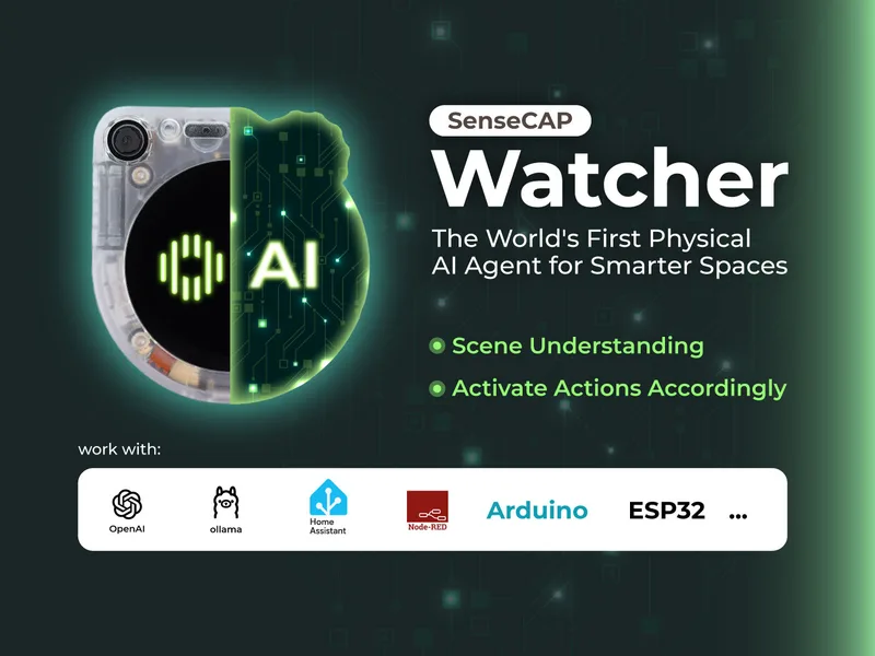 SenseCAP Watcher W1-A Clear Enclosure - The Physical AI Agent for Smarter Spaces
