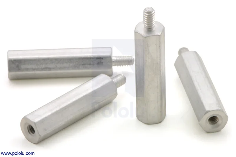 Aluminum Standoff: 3/4" Length, 2-56 Thread, M-F (4-Pack)