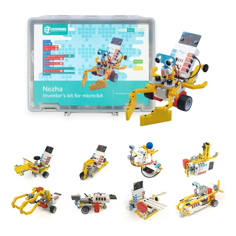 ELECFREAKS micro:bit Nezha 48 IN 1 Inventor's Kit, Creative STEM Robotics Kits for Kids to Inspire STEM Project ideas
